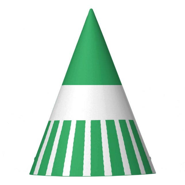 Gorro De Fiesta Brillantes franjas de carnaval verdes que coincide (Anverso)