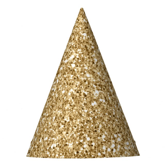 Gorro De Fiesta Brillantina dorada (Anverso)