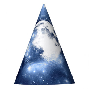 Gorro De Fiesta Brillo de luz lunar Fases lunares en las nubes d
