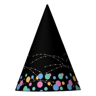Gorro De Fiesta Brillo y rollo de los cumpleaños negro