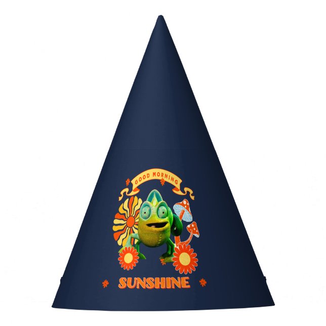 Gorro De Fiesta Buenos Días Sol Funny Camaleón (Anverso)