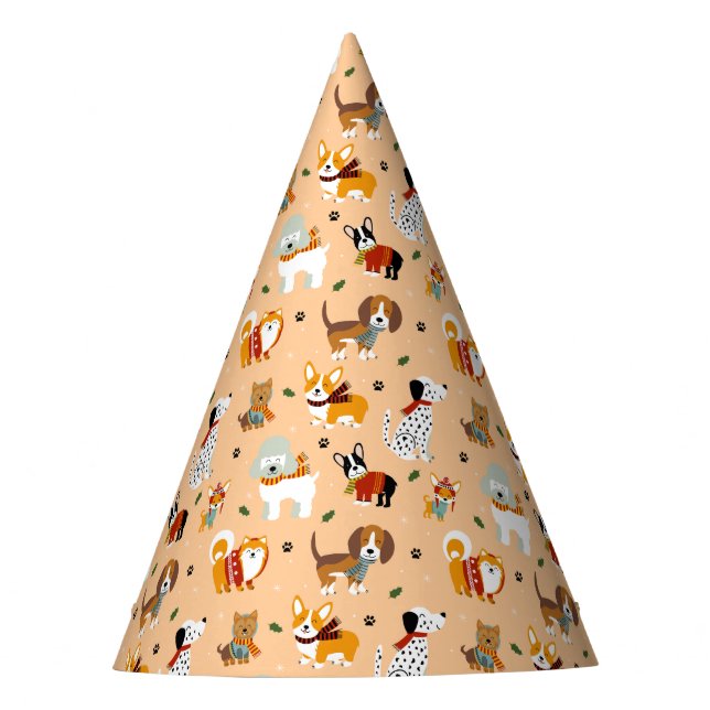 Gorro De Fiesta Bufandas Festivas de Invierno para Cachorros (Anverso)