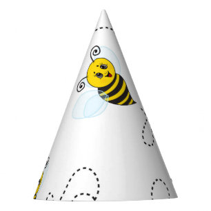 Gorro De Fiesta Bumblebee Volando Abeja de Bumble Negro Amarillo