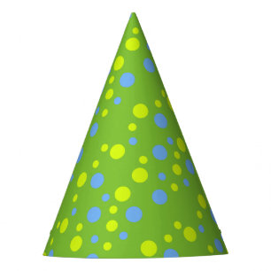 Gorro De Fiesta Burbujas Felices Funky Amarillas y Azules