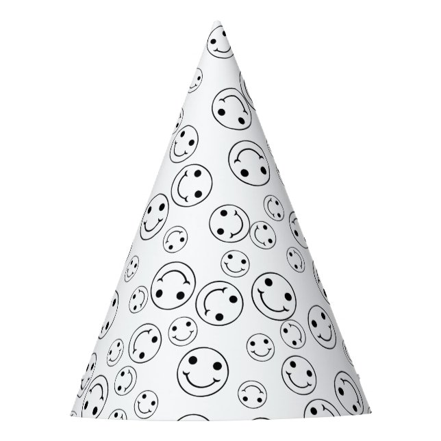 Gorro De Fiesta BW Caras sonrientes de Emoji (Anverso)