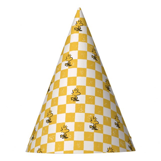 Gorro De Fiesta Cacahuetes | Bandera de Woodstock Check (Anverso)