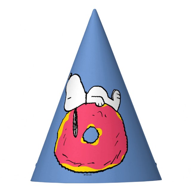Gorro De Fiesta Cacahuetes | Donut rosado Snoopy (Anverso)