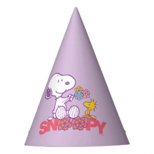 Gorro De Fiesta Cacahuetes   Flores Snoopy & Woodstock