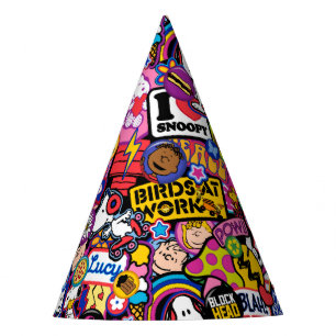 Gorro De Fiesta Cacahuetes   Patrón de parches de mixtape