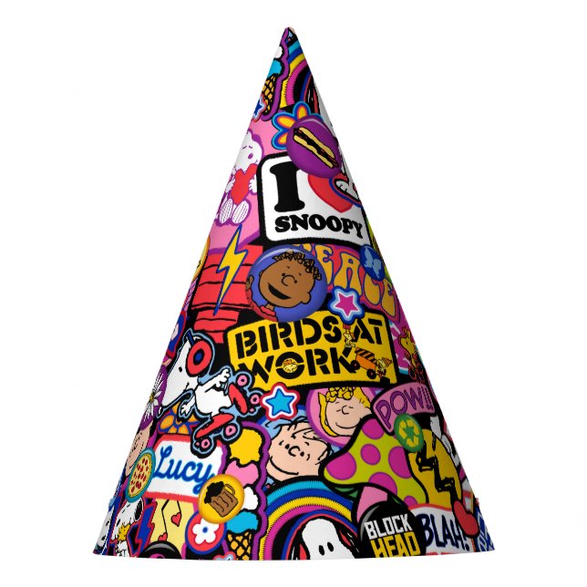 Gorro De Fiesta Cacahuetes | Patrón de parches de mixtape (Anverso)