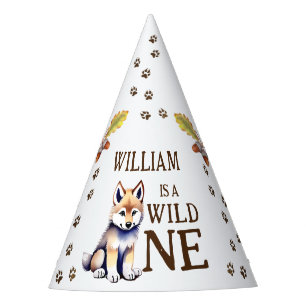 Gorro De Fiesta Cachorro de lobo salvaje de un bosque fiesta de cu