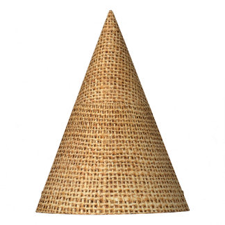 Gorro De Fiesta Cajón de arpillera marrón: fondo texturado de tela