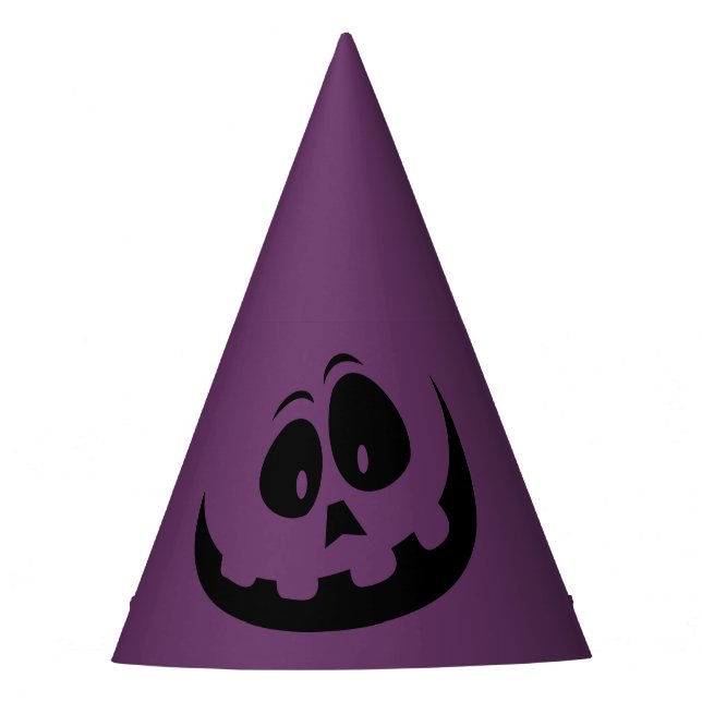 Gorro De Fiesta Calabaza cara morada Halloween (Anverso)