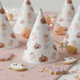 Gorro De Fiesta Calabazas de Halloween Pastel Fantasmas Patrón ID1