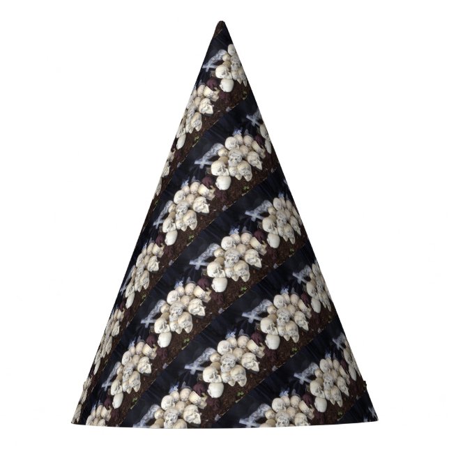 Gorro De Fiesta Calaveras asustadas con ojos de palomitas (Anverso)