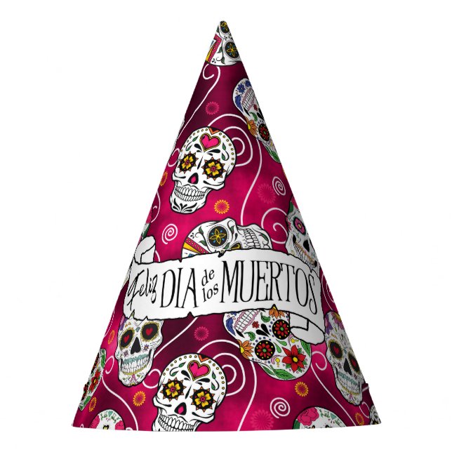 Gorro De Fiesta Calaveras azucareras y nalgas Subió Red D725 (Anverso)
