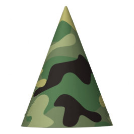Gorro De Fiesta Camo Green | Cumpleaños del Ejército