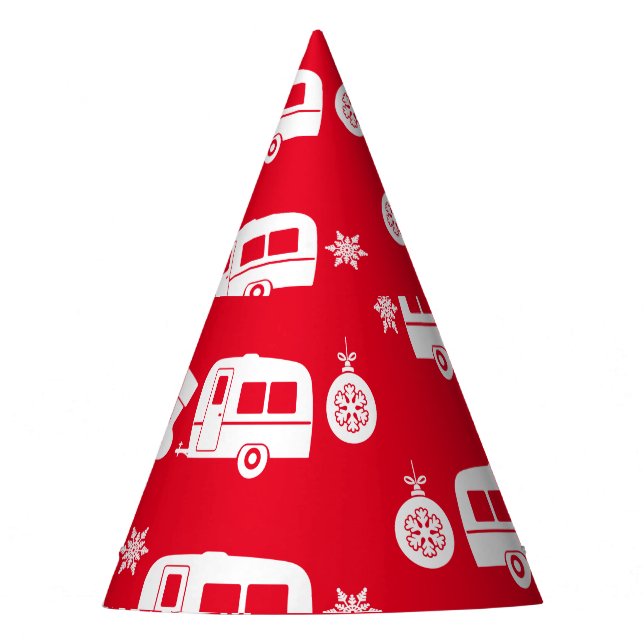 Gorro De Fiesta Camping de caravanas felices Navidades (Anverso)