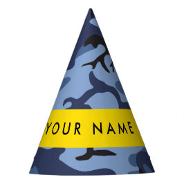 Gorro De Fiesta Camuflaje Azul Marino Personaliza tu nombre