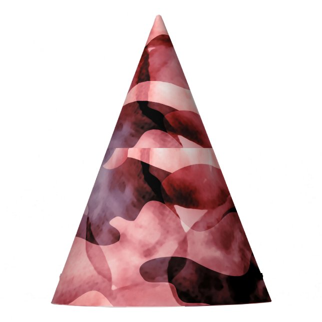 Gorro De Fiesta Camuflaje de acuarela abstracta: tintineo. (Anverso)