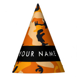 Gorro De Fiesta Camuflaje naranja Su nombre Personaliza