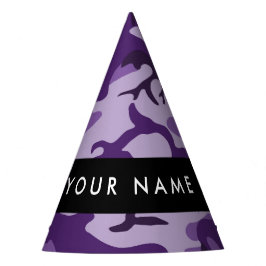 Gorro De Fiesta Camuflaje púrpura Tu nombre Personaliza