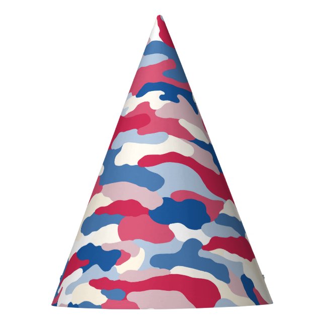 Gorro De Fiesta Camuflaje rojo blanco y azul (Anverso)
