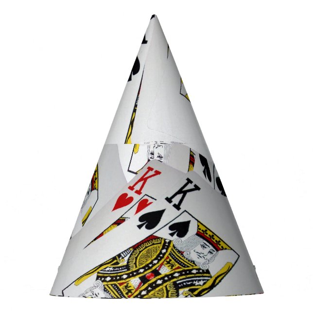 Gorro De Fiesta "Capa Real: Una pila de tarjetas de Kings Poker" (Anverso)