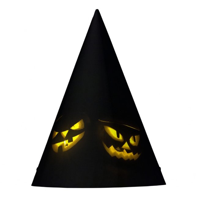 Gorro De Fiesta Cara de calabaza amarilla Eerie Halloween (Anverso)