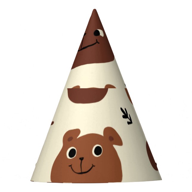 Gorro De Fiesta Cara de oso divertida (Anverso)