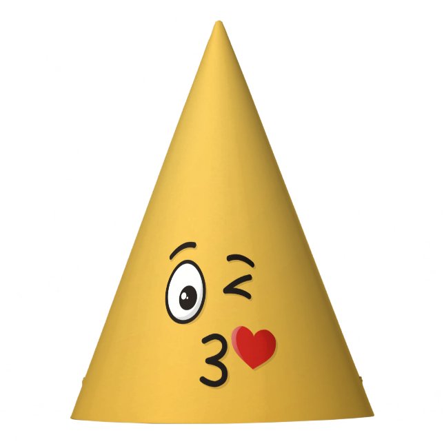 Gorro De Fiesta Cara lanzando un beso (Anverso)
