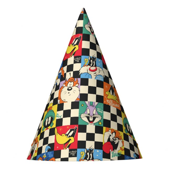 Gorro De Fiesta Caracteres LOONEY TUNES™ en negro y blanco (Anverso)