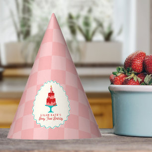 Gorro De Fiesta Cartel de la cesta de fresas de 1 cumpleaños de Be