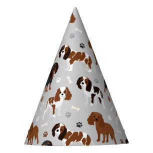Gorro De Fiesta Cavalier King Charles Spaniel Paws and Bones