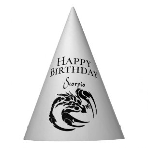 Gorro De Fiesta Celebración del cumpleaños de Scorpio Zodiac