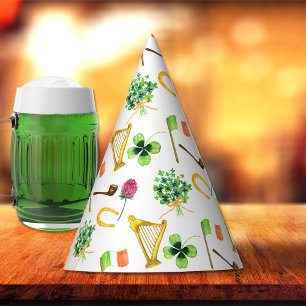 Gorro De Fiesta Celtic Harp St. Patrick's Day Pattern