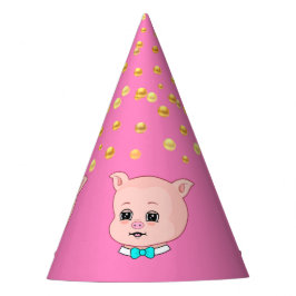 Gorro De Fiesta Cerdito adorable y confeti