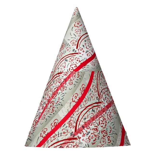 Gorro De Fiesta Cesta roja con Navidades de mango (Anverso)