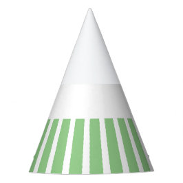 Gorro De Fiesta Chic Divertido Moderno Rayas Verde Claro Sobre Bla
