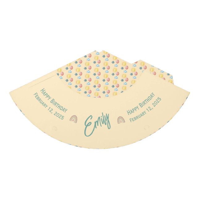 Gorro De Fiesta Chica Boho Rainbow Birthday Magic (Anverso)