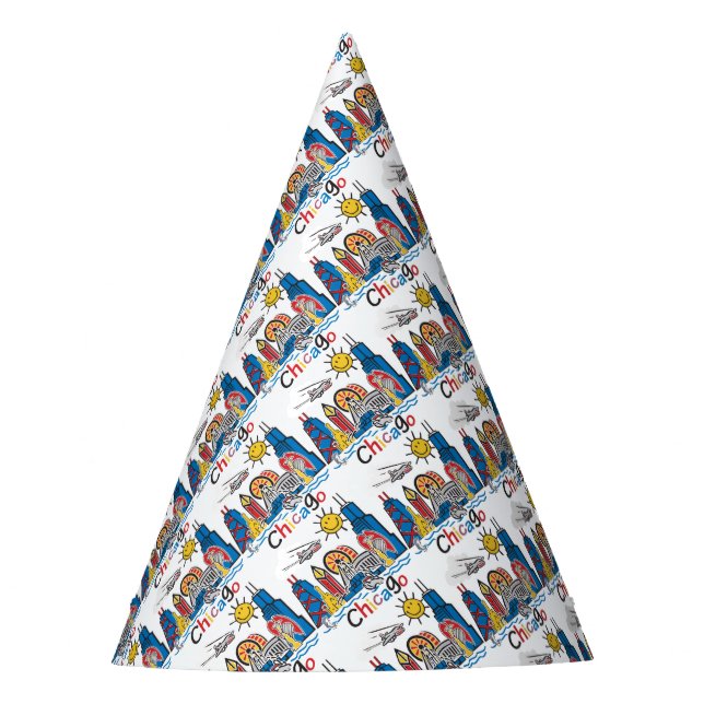 Gorro De Fiesta Chicago embroma horizonte (Anverso)