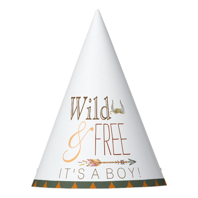 Gorro De Fiesta Chico Tribal Baby Shower (Anverso)