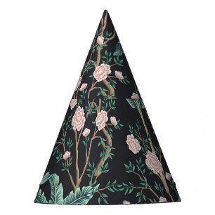Gorro De Fiesta Chinoiserie Aves exóticas: Pared de plátanos de ép