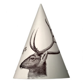Gorro De Fiesta Christmas Party Floral Reindeer Golden Winter
