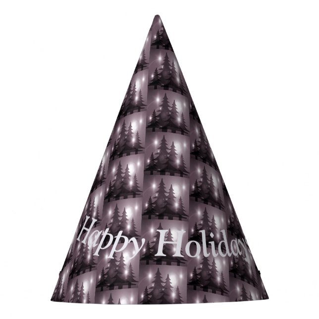 Gorro De Fiesta Christmas Party Pink Trees Holiday Winter Elegant (Anverso)