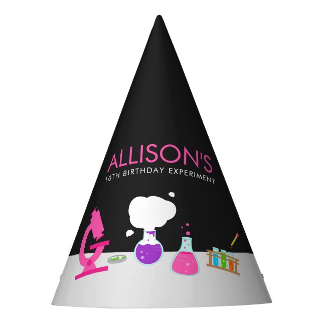 Gorro De Fiesta Ciencia Girly (Anverso)