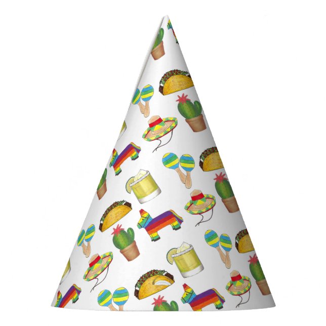Gorro De Fiesta Cinco de Mayo Fiesta Taco Pinata Margarita Maracas (Izquierda)