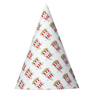 Gorro De Fiesta Cine divertido palomitas de maíz en cubo blanco ro