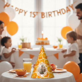 Gorro De Fiesta Citrus Slice 1st Birthday Photo Party Hat 