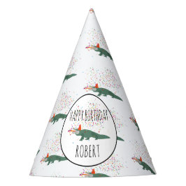 Gorro De Fiesta Cocodrilo lagarto - Cumpleaños de los animales